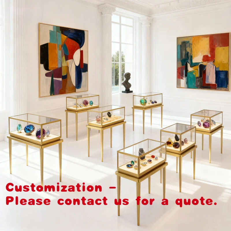 

Customize.Professional Jewelry Display Set Showcase with Lockable Jewelry Display and Secure Precious Metals Gemstone C