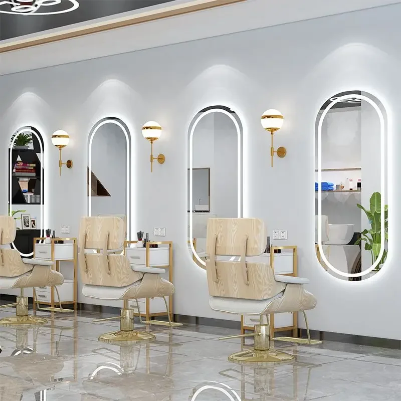 Barbershop Beauty Mirror 170x70CM Large Wall Hanging Simple European Style Porch Hair Salon Special Makeup Whole Body Mirror