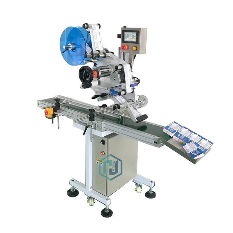 

Miniature automatic flat labeling hine, barcode QR code packaging box carton semi-automatic round bottle labeling equipment