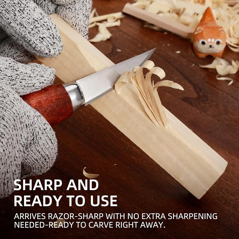 5pcs Tools for Wood Carving Chisel Woodworking Cutter Hand Tool Set Wood Carving Knife DIY Peeling Woodcarving
