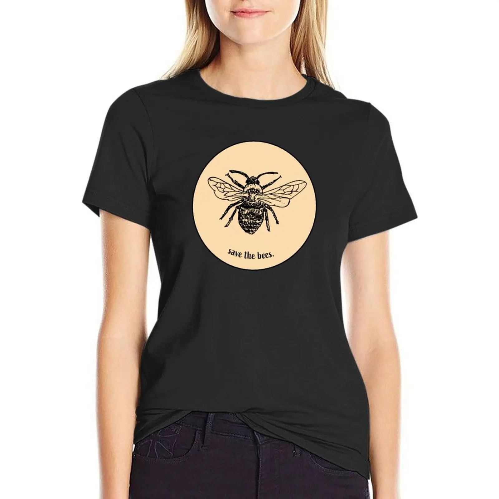 Save the Bees T-Shirt sports fans quick drying animal print graphics t shirts for Womens