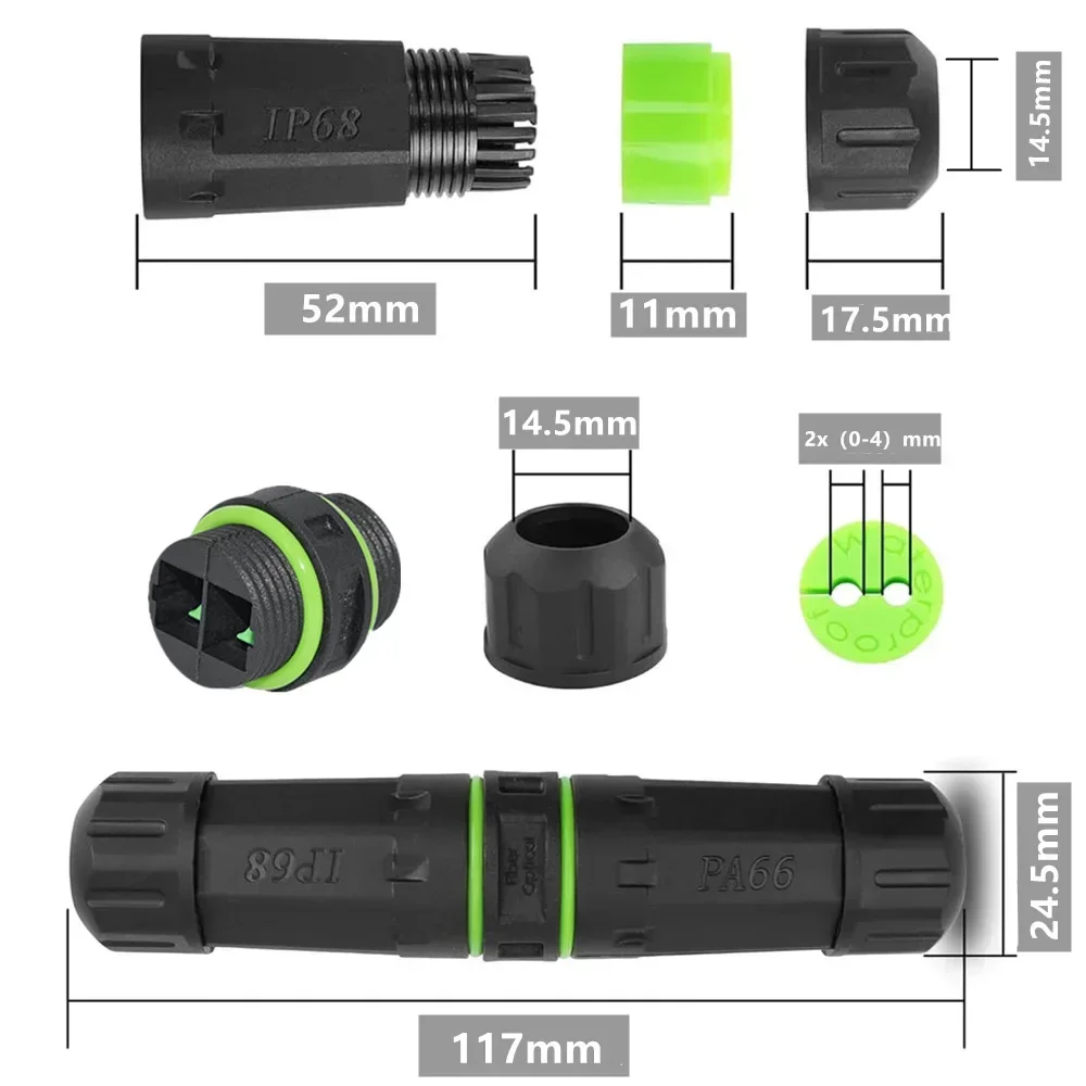 IP68 Waterproof SC Fiber Optical Coupler/Adaptor, Extend Fiber Optic Cable Length for LC Fiber Optic Cable Extension