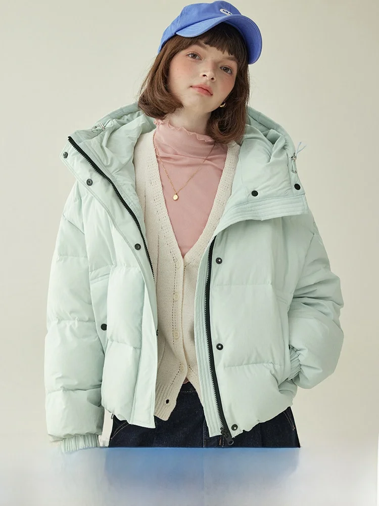 

North Island AMUU Original 90 White Du down Zipper Hooded Jaet Women's Winter New Sle Warm Coat Button Closure Commute ...