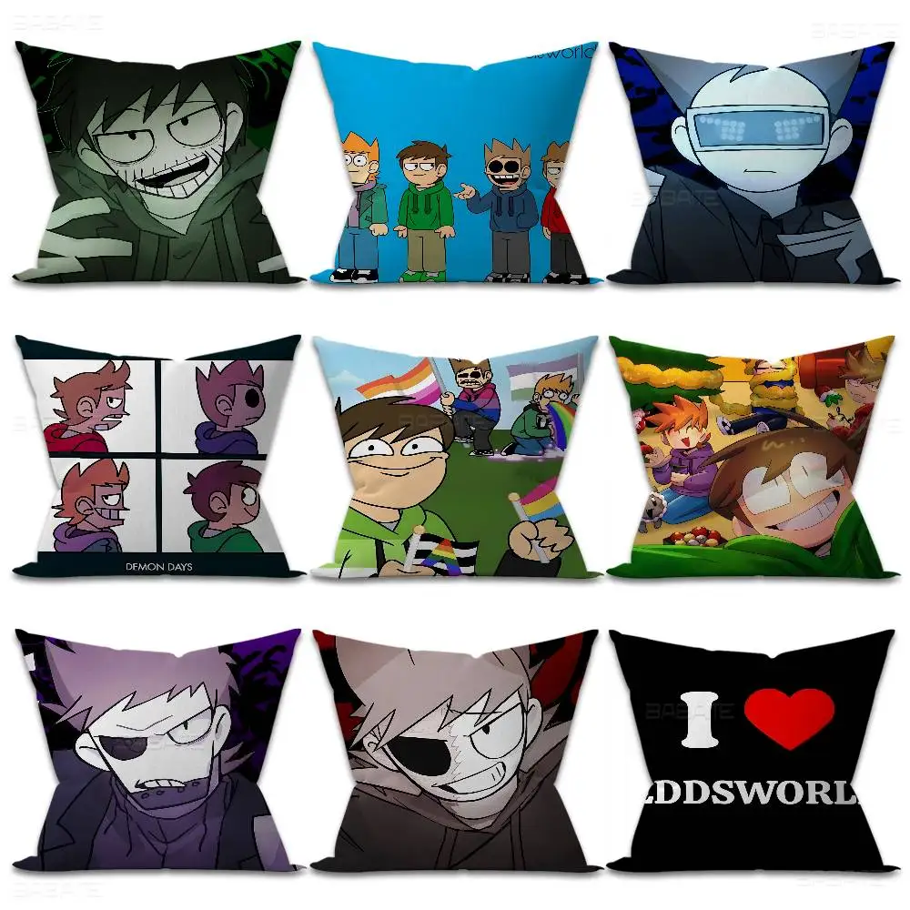 Funny Eddsworld Pillow Cushion Cover Pillowcase Living Room Sofa Home Decor Customized