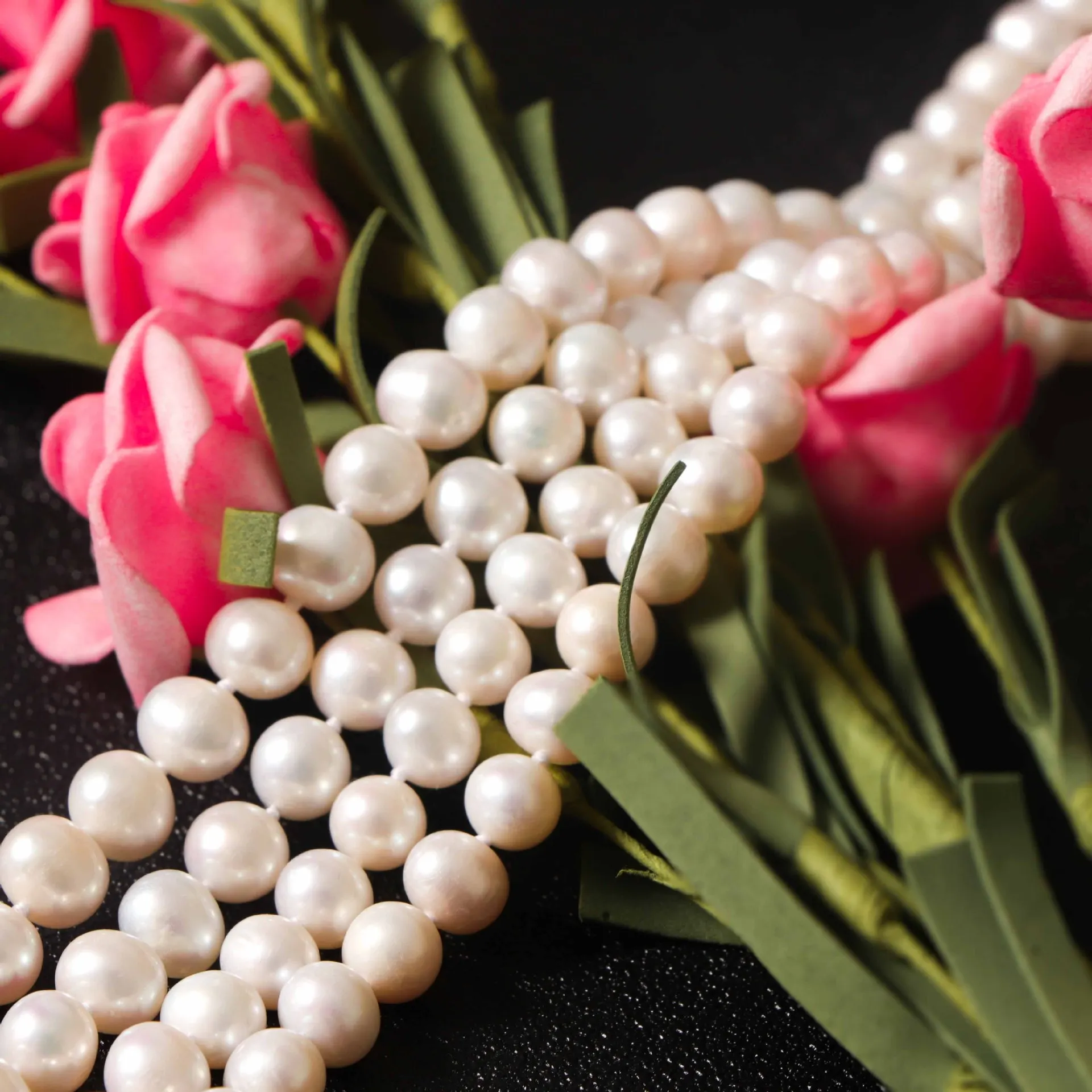 

Classic pearl necklace AAA7-8mm natural South Sea round closed necklace length 130cm * 160cm