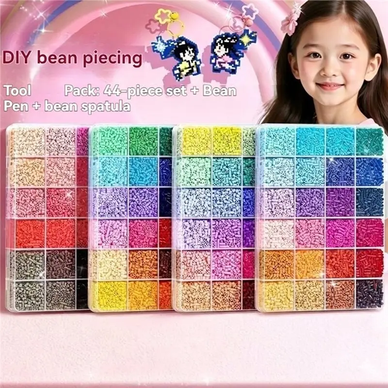 

[NEW!A93G】 Handmade High Quality For Kids Mini Perler Hama Beads Iron Beads 500Pcs Per Grid For Diy Puzzles Gift Contains