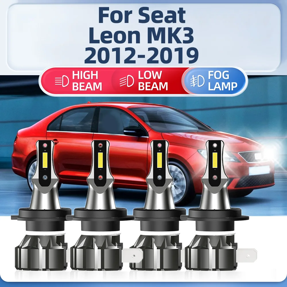 

H7 LED Car Headlights Bulbs 20000LM CSP Chips Auto Lights 12V 6000K For Seat Leon MK3 2012 2013 2014 2015 2016 2017 2018 2019
