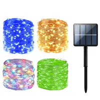 1pcs Solar String Fairy Lights 7m 12m 22m 32m LED Waterproof Outdoor Garland Solar Power Lamp Christmas For Garden Decoration