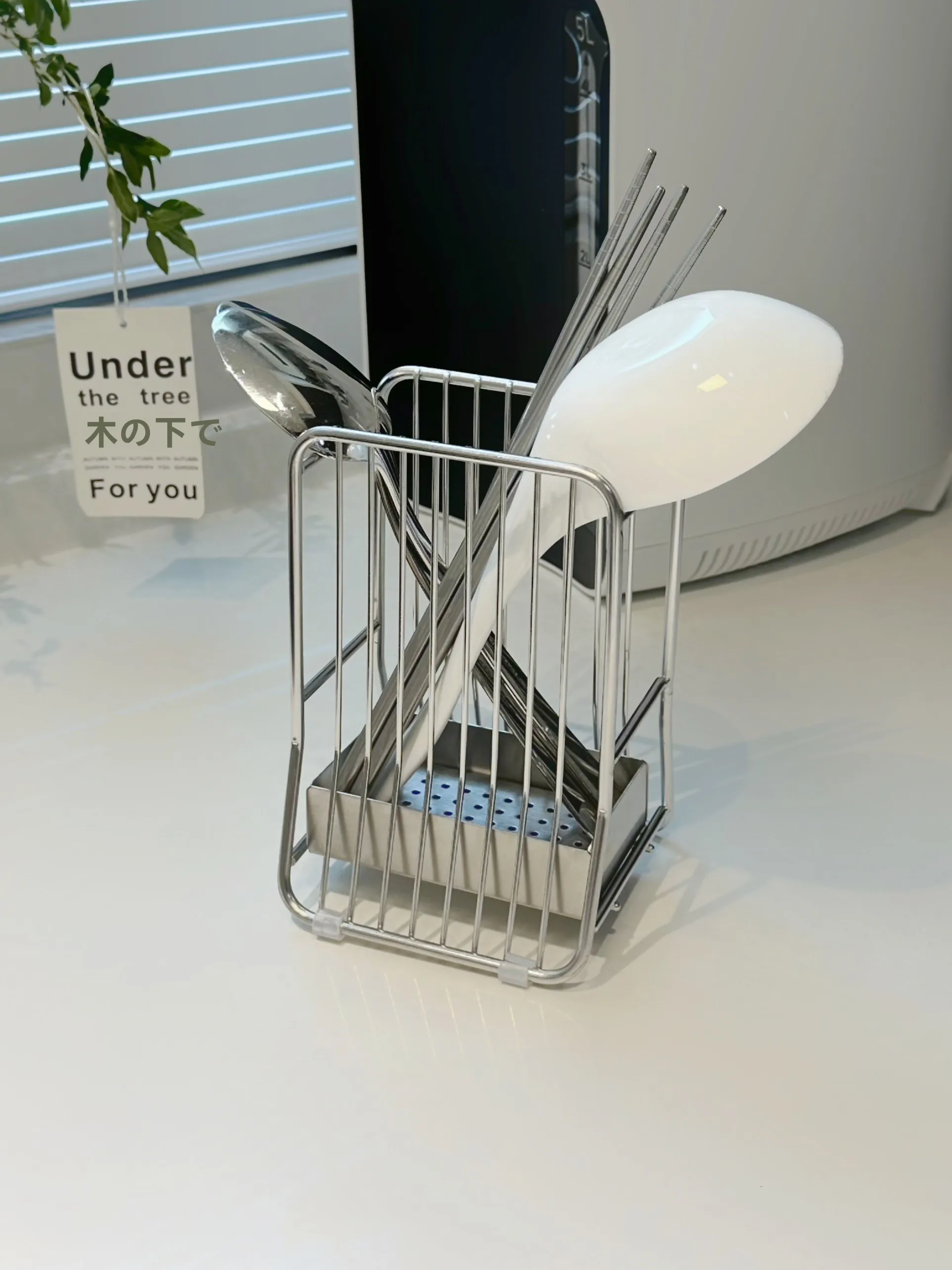 

Держатель для палочек для еды из нержавеющей стали 304 для домашнего использования, защита от плесени, подставка для кухонных принадлежностей с дренажем