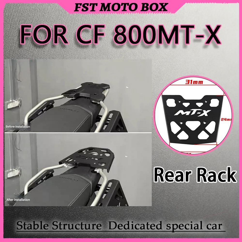 FOR CF 800MT-X Custom Rear Luggage Rack Thickened Aluminum Carrier Top Case Bracket Hollow Design for Weight Reduction