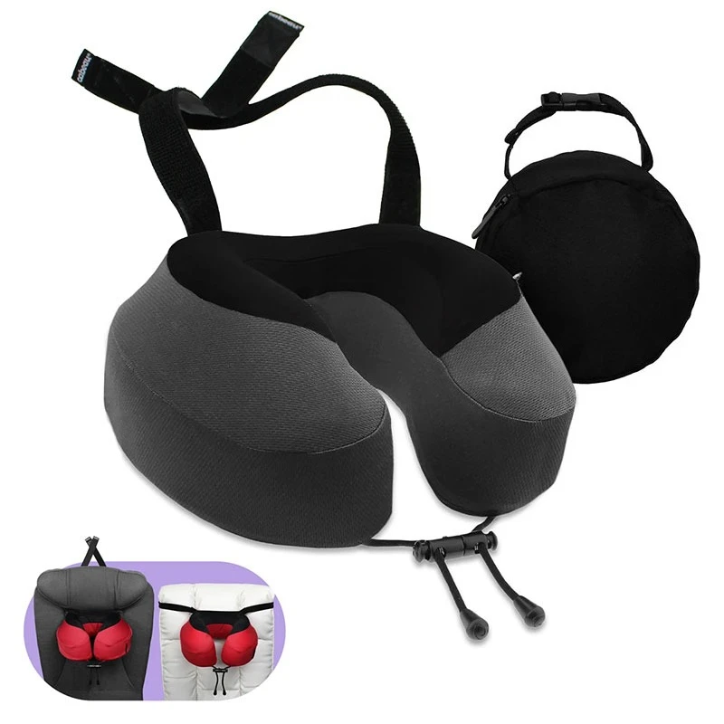 وسادة الرقبة الذاكرة القطنية المحمولة السفر مكتب قيلولة وسادة طائرة المدرب