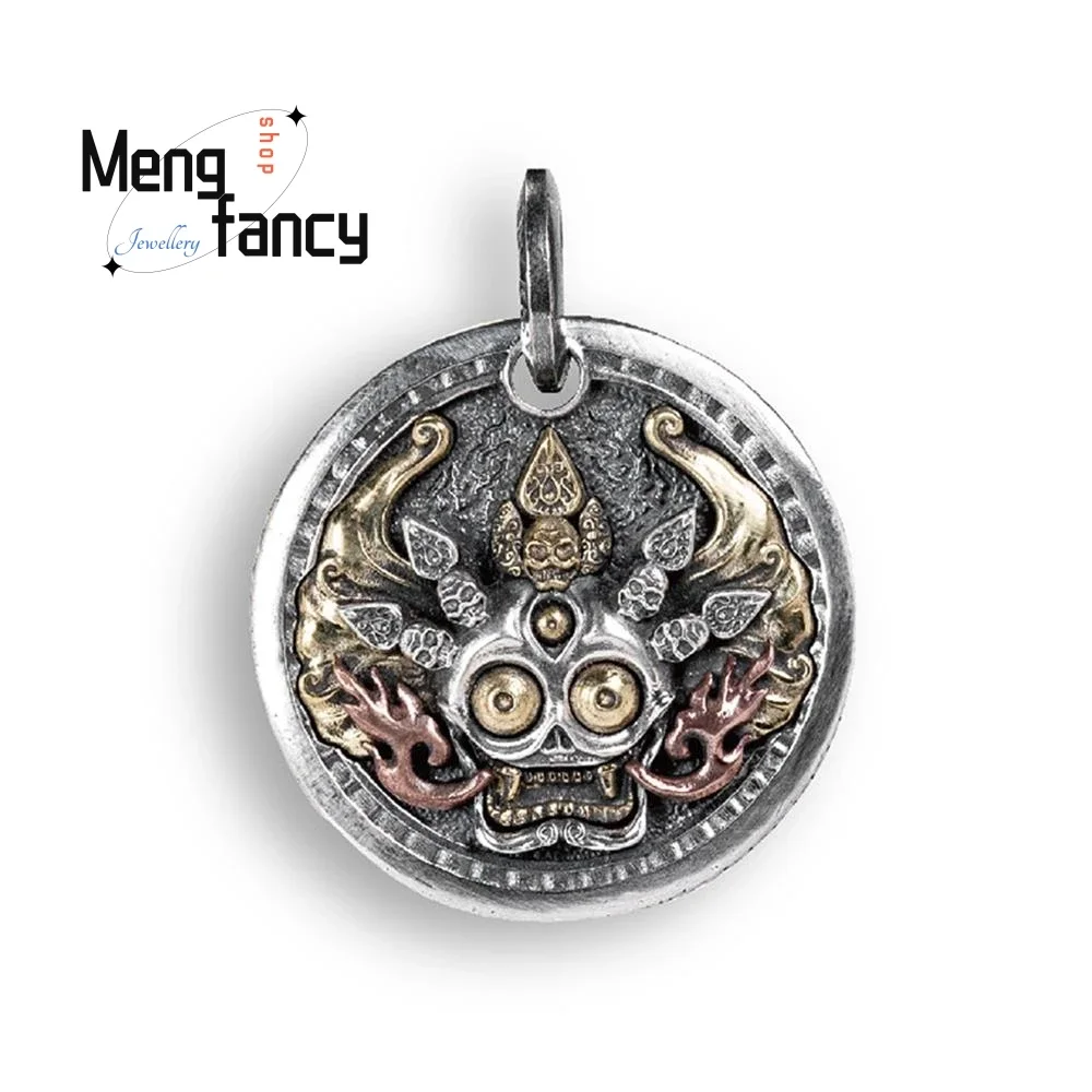 

New Auspicious Ruyi Thai Silver Pendant Vintage Ethnic Style Exquisite High-grade Amulets Mascots Luxury Quality Fashion Jewelry