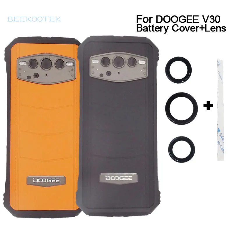 

New Original Battery Cover Back Cover Case Housings With Receiver Fingerprint+Back Camera Lens Glass Cover For DOOGEE V30 Phone