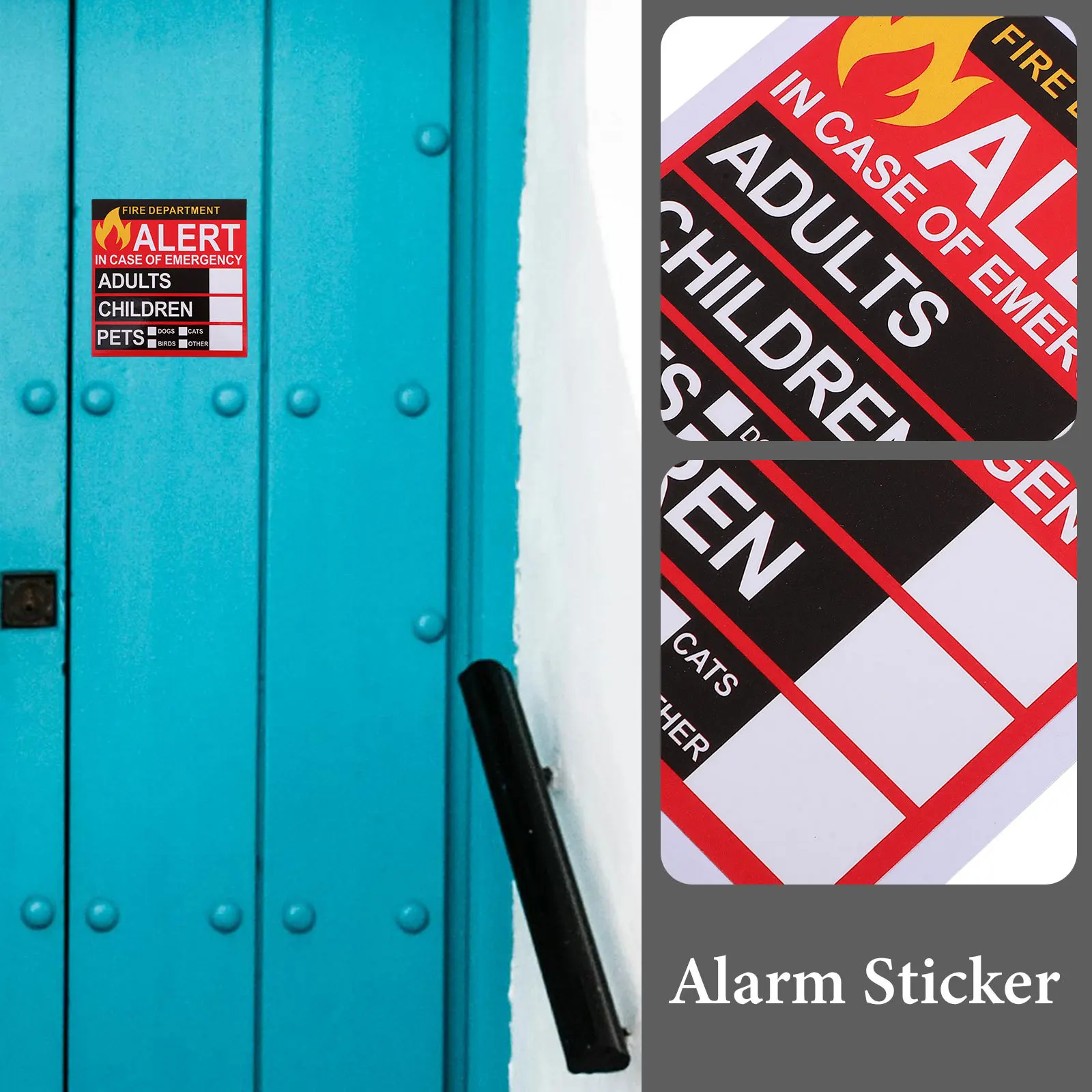 

Emergency Alert Sticker People Pets Rescue Decal For Window Door Fire Safety Sticker Home Use Accessory