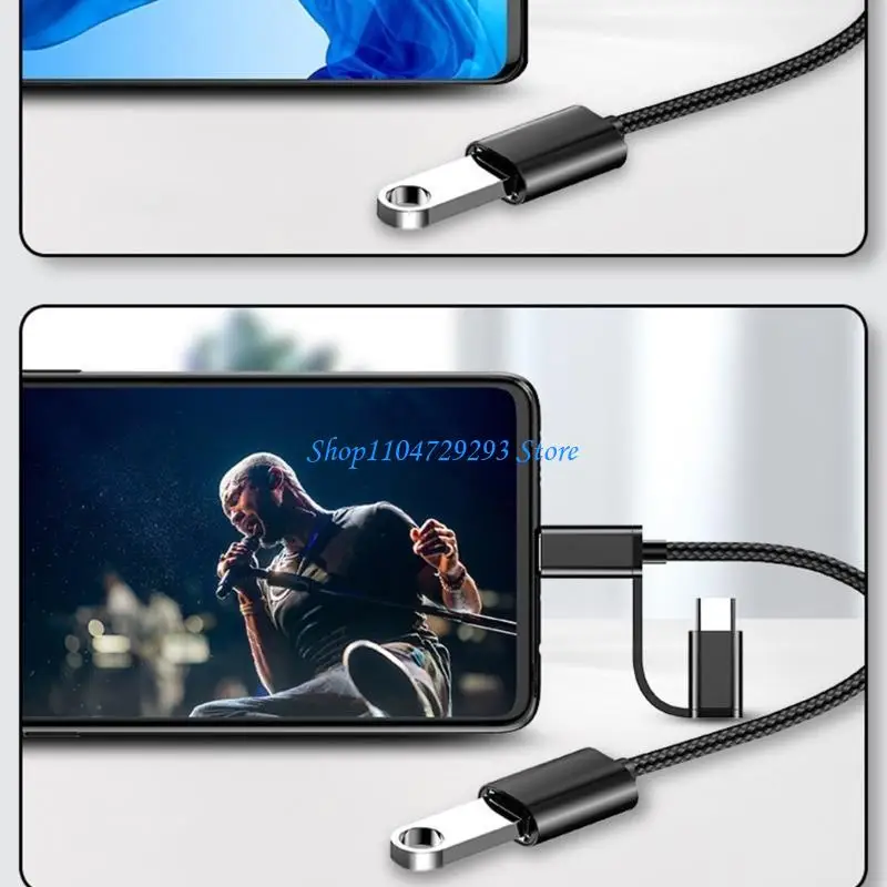 Y2GD Universal OTG -Kabel unterstützt kleine USB- und Typ -C -Verbindung für Telefone Tablets