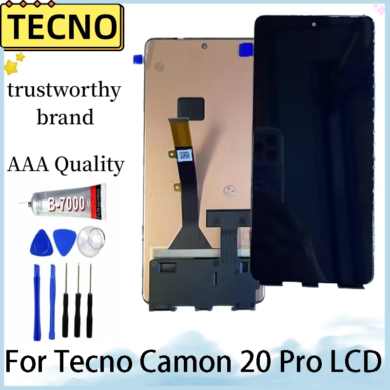 

6.67 inches Original For Tecno Camon 20 Pro LCD Display Touch Screen For Camon 20 pro Lcd Display Digitizer Panel Replacement