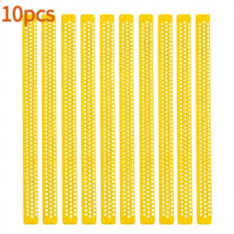 10Pcs 3 Rows Plastic Bee Pollen Trap Removable Pollen Collector for Beehive Entrance, Beekeeping Supplies for Italian Bees