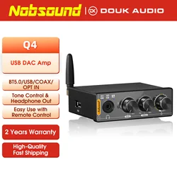 Nobsound Q4 Mini Ddigital to Analog Converter Bluetooth Receiver S/PDIF USB Gaming DAC COAX / OPT Headphone Amp 24Bit/192K