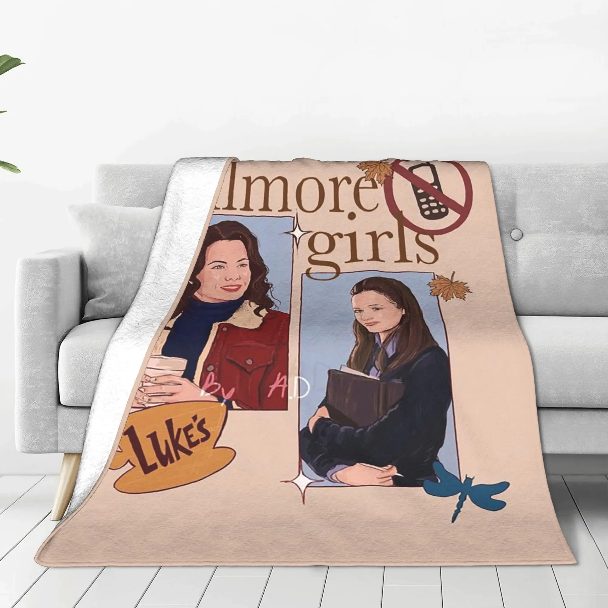 جيلمور بنات الكتابة على الجدران البطانيات الفانيلا أريكة رمي بطانية رمي البطانيات للأريكة الفراش في الهواء الطلق رمي المفرش لحاف #6