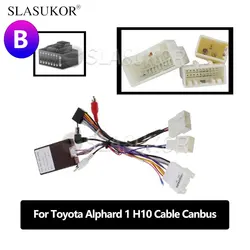 9 calowa Fascia pasuje do Toyota Alphard 1 H10 2002 2003 2004 2005 2006 - 2008 kabel Canbus instalacja zestaw paneli wykończeniowych ramka