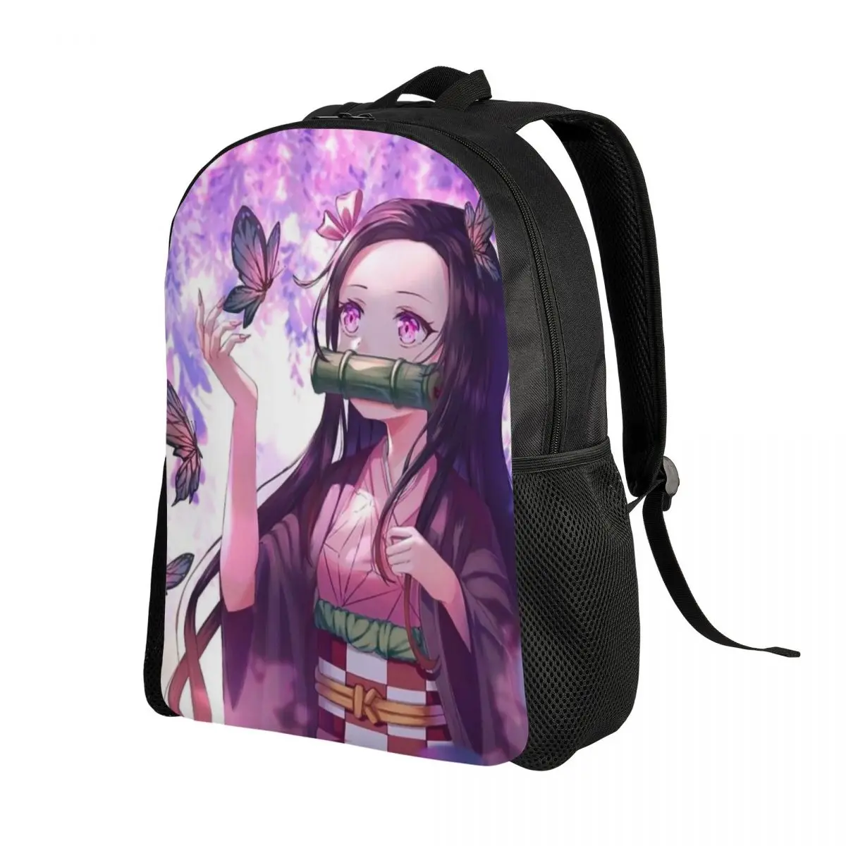 Customized Kimetsu No Yaiba Nezuko Travel Backpack School Laptop Bookbag Demon Slayer Anime Manga College Student Daypack Bags