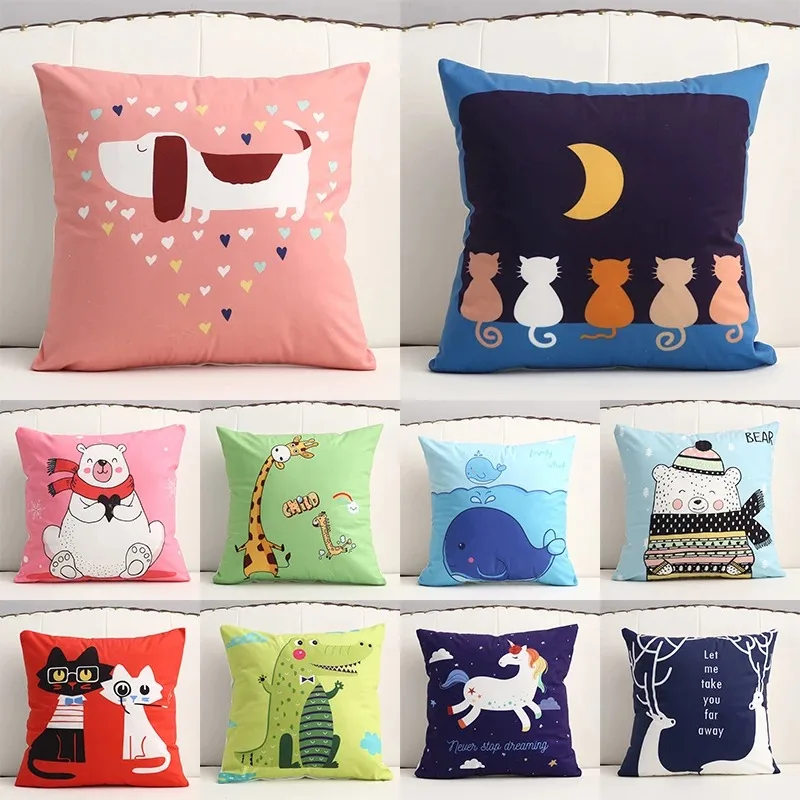 

Office Living Room Home Pillowcase Cartoon Animal Creative Pattern Pillowcase Car Ornaments