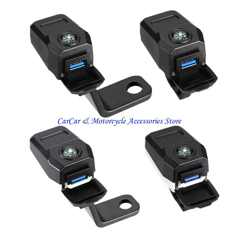 

G5AD Motorcycle Phone Chargers USB Quick Builtin Navigation Compasses Design