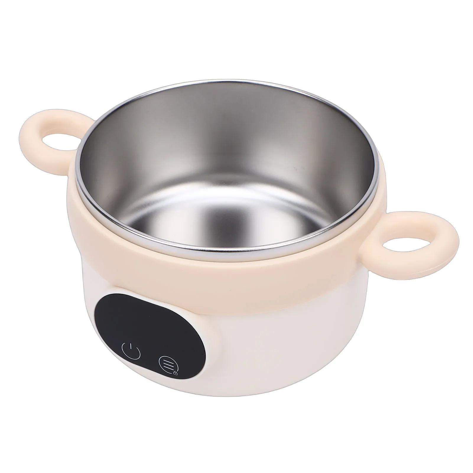 Food Warmer Bowl Electric Lunch Box 304 Stainless Steel Insulated Cordless Food Warmer Bowl 470ML Large Capacity No Water Needed