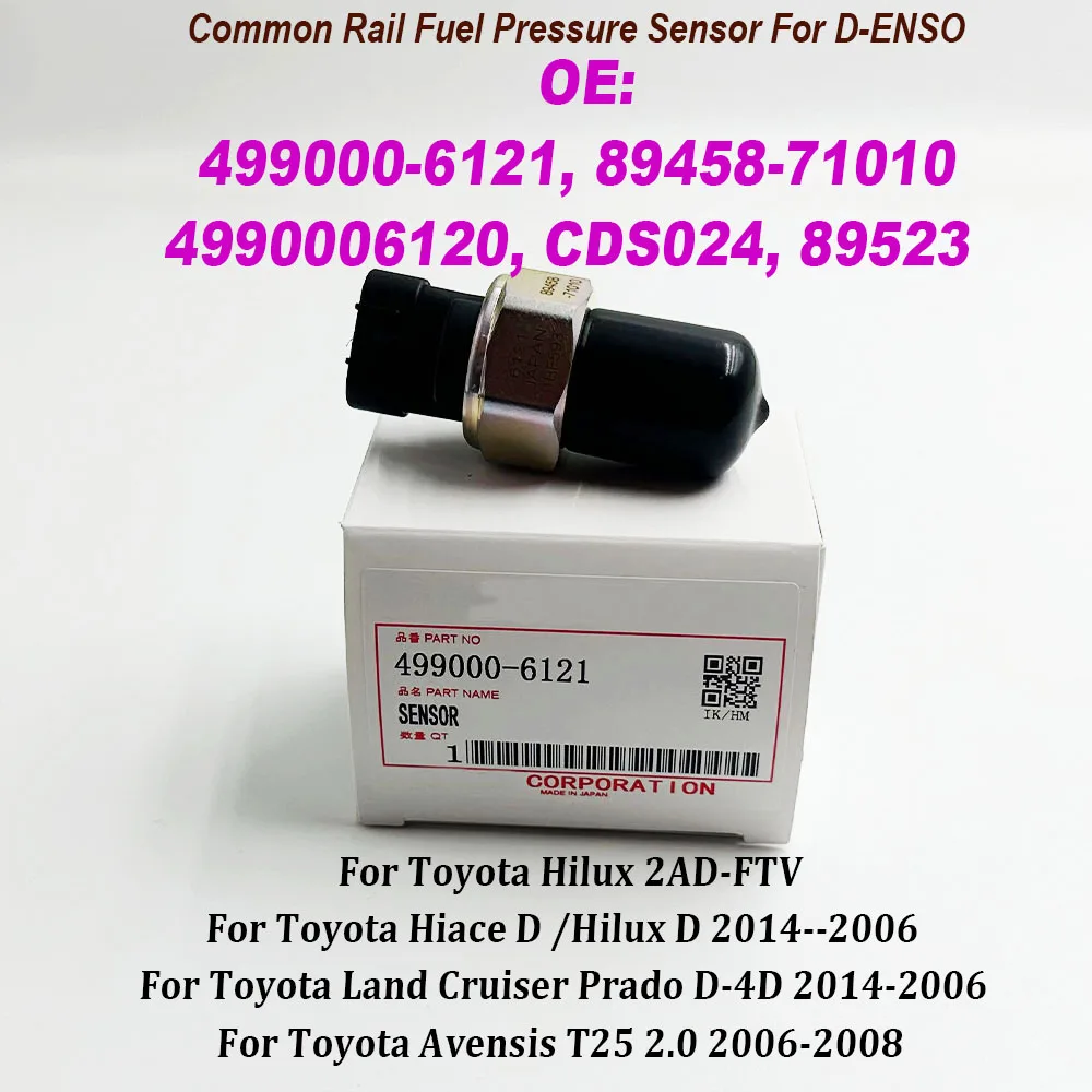 499000-6121 89458-71010 Common Rail Fuel Pressure Sensor For T-oyota Hiace Hilux For D-ENSO 89523 CDS024 4990006120 4990006121