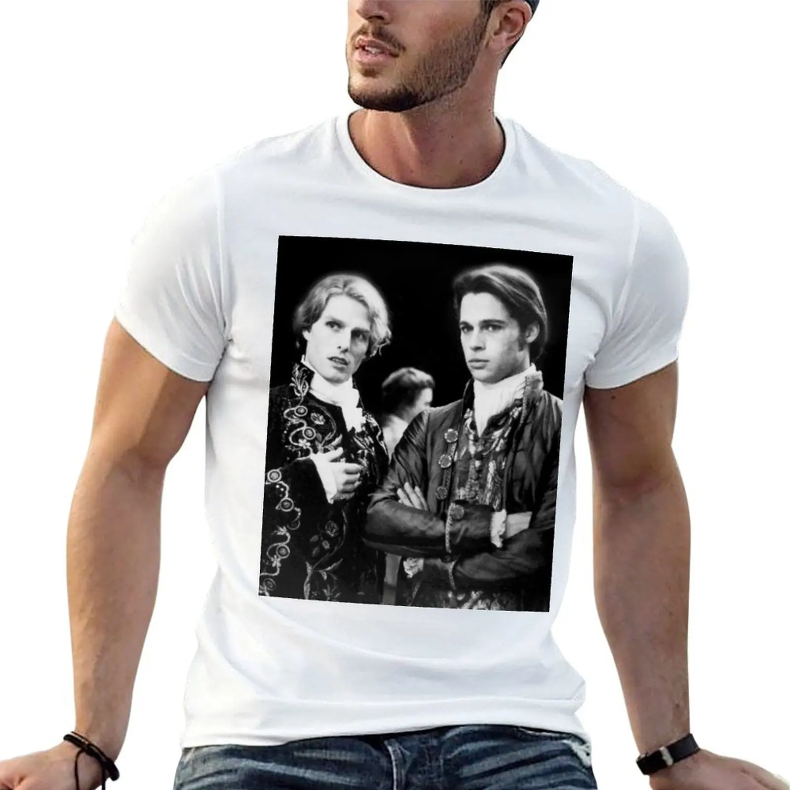 

Футболка Lestat and Louis, мужская футболка с принтами и рисунком, футболка