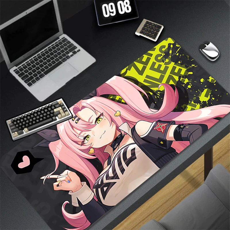 Computer Gaming Accessories HD Mousepad Office PC Z-zenless Zone Zero Mouse Pad Keyboard Pad Desk Decoracion Cute Anime Desk Mat