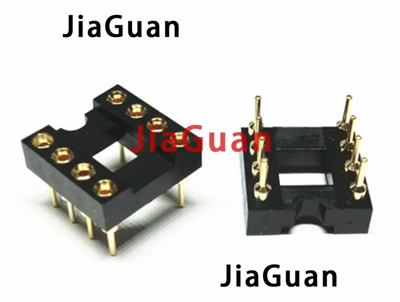 10PCS original Taiwan Nextron 8P full gold-plated luxury IC seat  DIP-8 round hole socket audio amplifier DIP8 Standard 8p ic