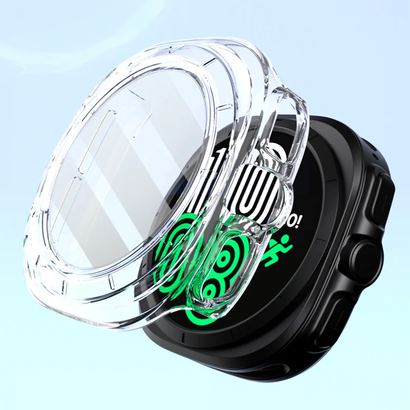 Funda con Protector de pantalla de vidrio templado para Samsung Galaxy Watch 7 Ultra 47mm, cubierta antiarañazos, Fundas protectoras Galaxy Ultra