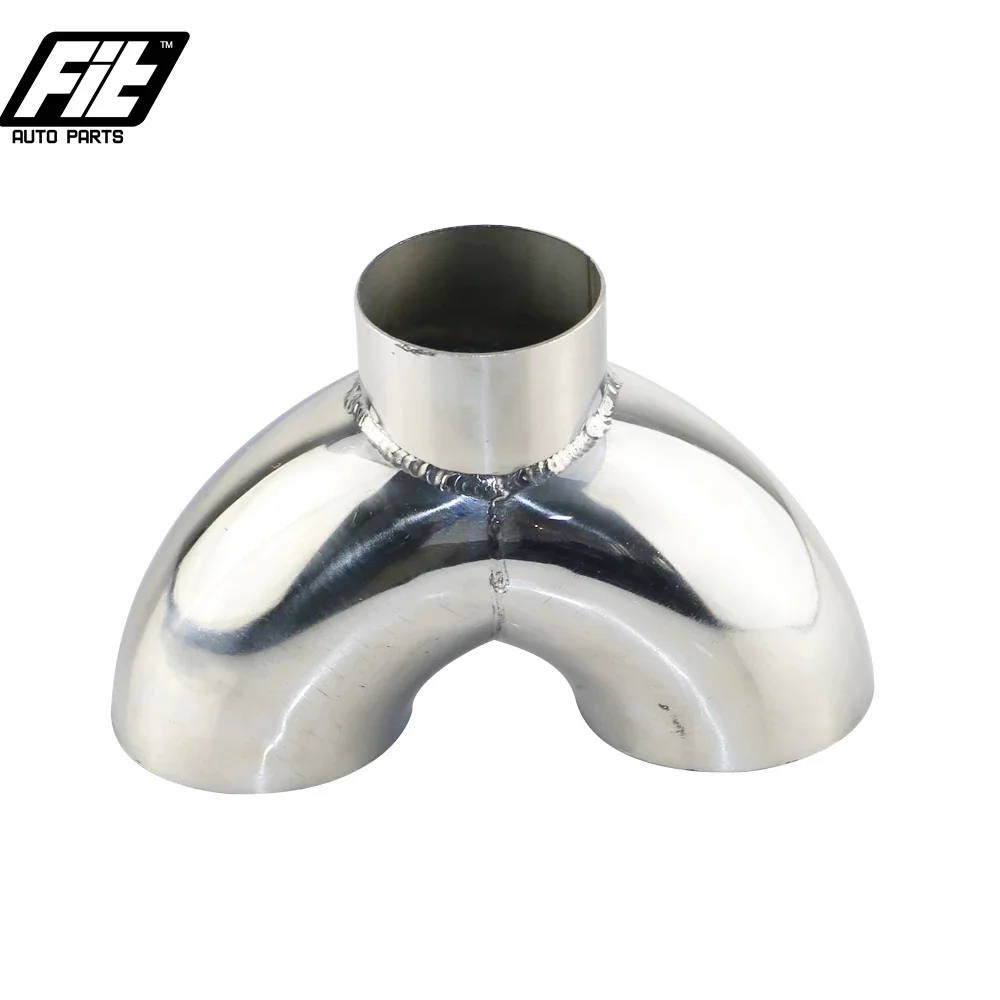 Aço inoxidável Universal Car Exhaust Pipe Adapter, Y-Pipe Connector, 2 \'\'to 2.5 \'\'Converter, Acessórios de carro