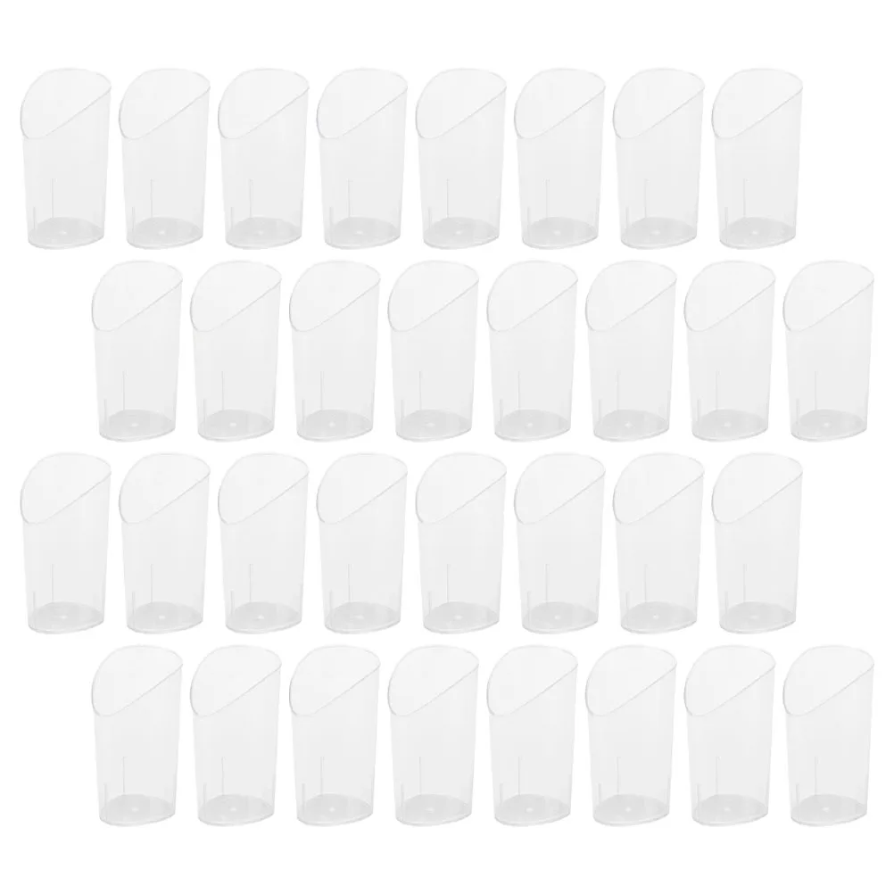 

50 Pcs Mini Pudding Cup Clear Dessert Containers Appetizer Cups for Parties Party Parfait Fruit Desserts Hypotenuse Tilted