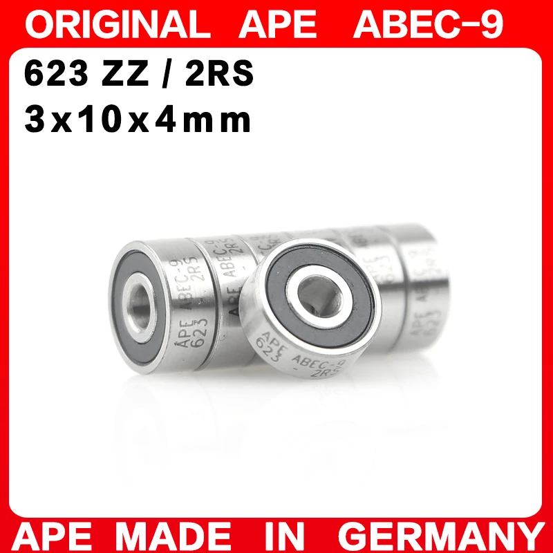 

10-200PCS Germany ABEC-7 Bearing 623 ZZ 2RS 3*10*4 mm 623-2RS 623ZZ Z RS LB LU - 2Z Miniature Precision Ball Bearings