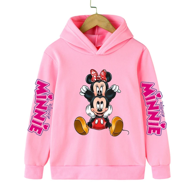 Cool Y2K 90s Cute Cartoon Manga Anime Mickey Minnie Mouse Hoodie Children Clothes Kid Girl Boy Sweatshirt Hoody Baby Top