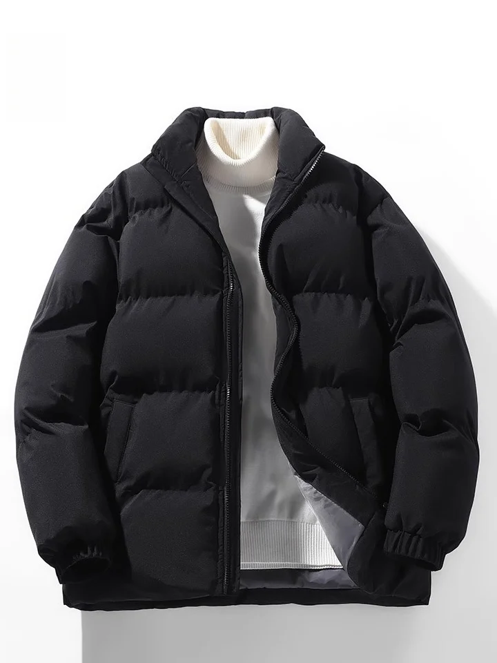 

Men's ort Puffer Jaet Cotton down Vest Bread Sle Stand Collar Winter Warm Casual Faion Color Japanese Simple De...