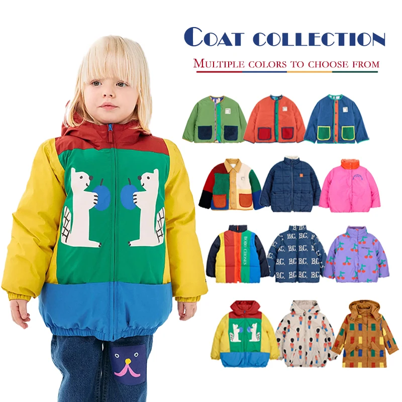 

In Stock! BC Children's coat 24 Winter boys and girls color patchwork multi-functional cotton-padded jacket cotton-padded jacket