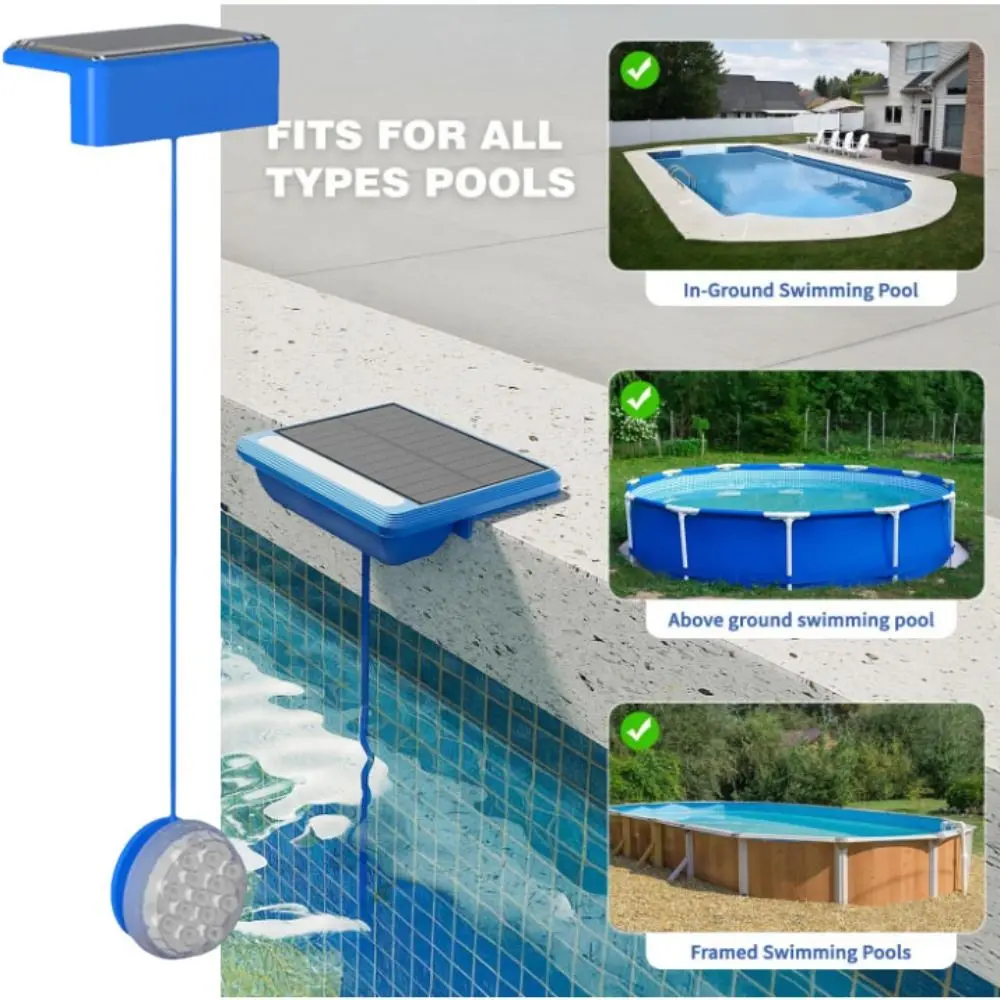 

Светодиодный светильник для солнечного бассейна с дистанционным управлением, уровни яркости, 16 цветов, освещение, солнечный светильник для бассейна, энергосберегающий кабель 96 см