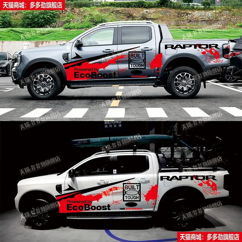 

Car Vinyl Sticker FOR Ford RAPTOR pickup truck cargo compartment hood modification custom sports Decals Decor Auto Accessories
