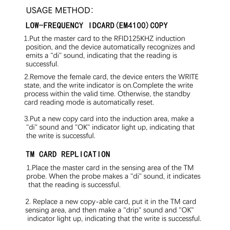 TM RFID Duplicator Copier And Touch Memory Keys RW1990 RW2000 Ibutton Copy 125Khz T5577 EM4305 EM4100 Keys Tag Cards Durable