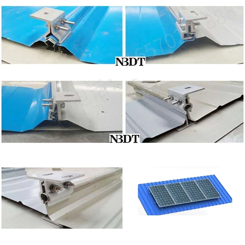 8Pcs Solar Mounting Panel Clamp Aluminum Alloy Clip For Tin Roof