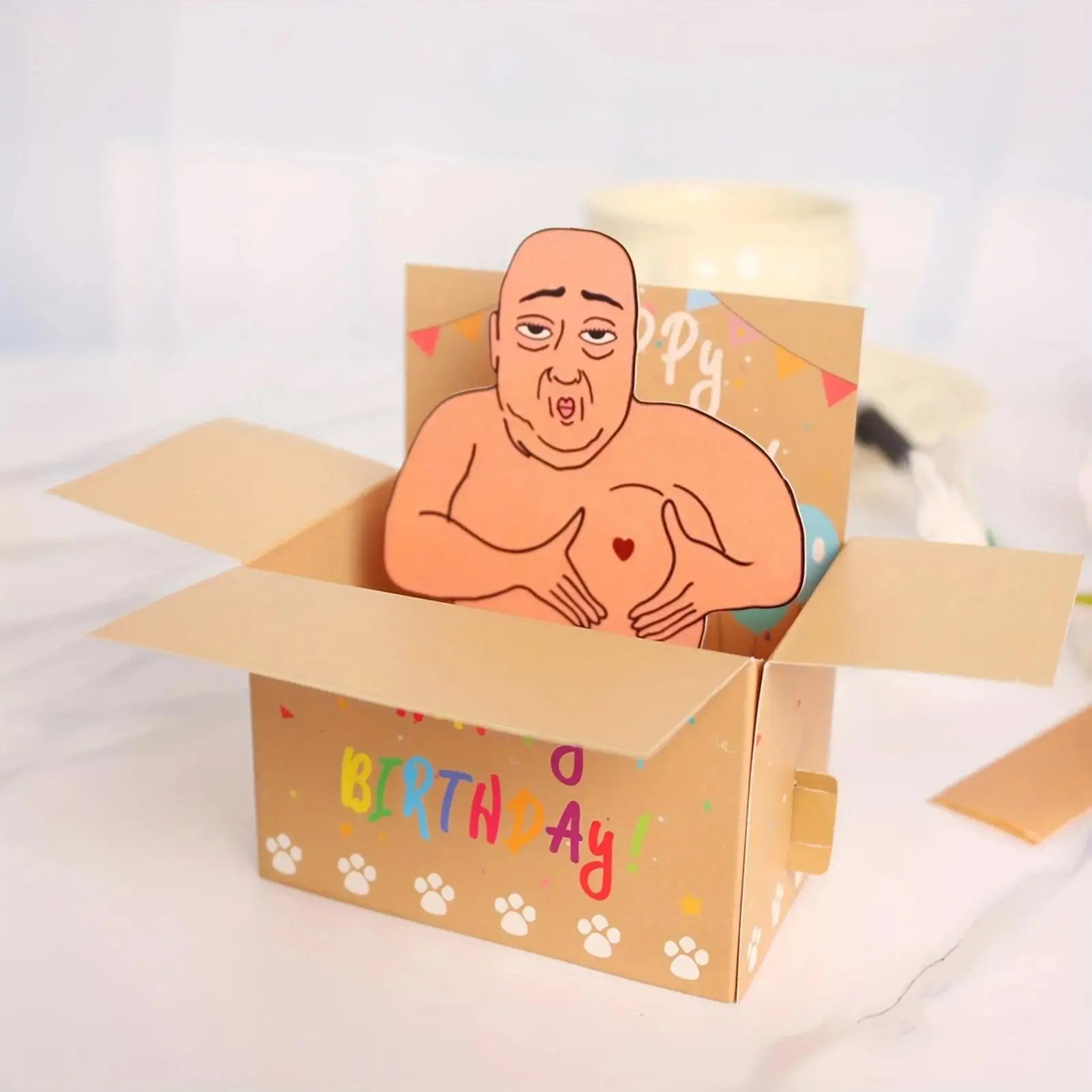 Lustige Pop-Up-Geburtstagskarte, Niedliche Desktop-Neuheit, Urkomische Tischdekoration für Partys, Büro und Heimdekoration