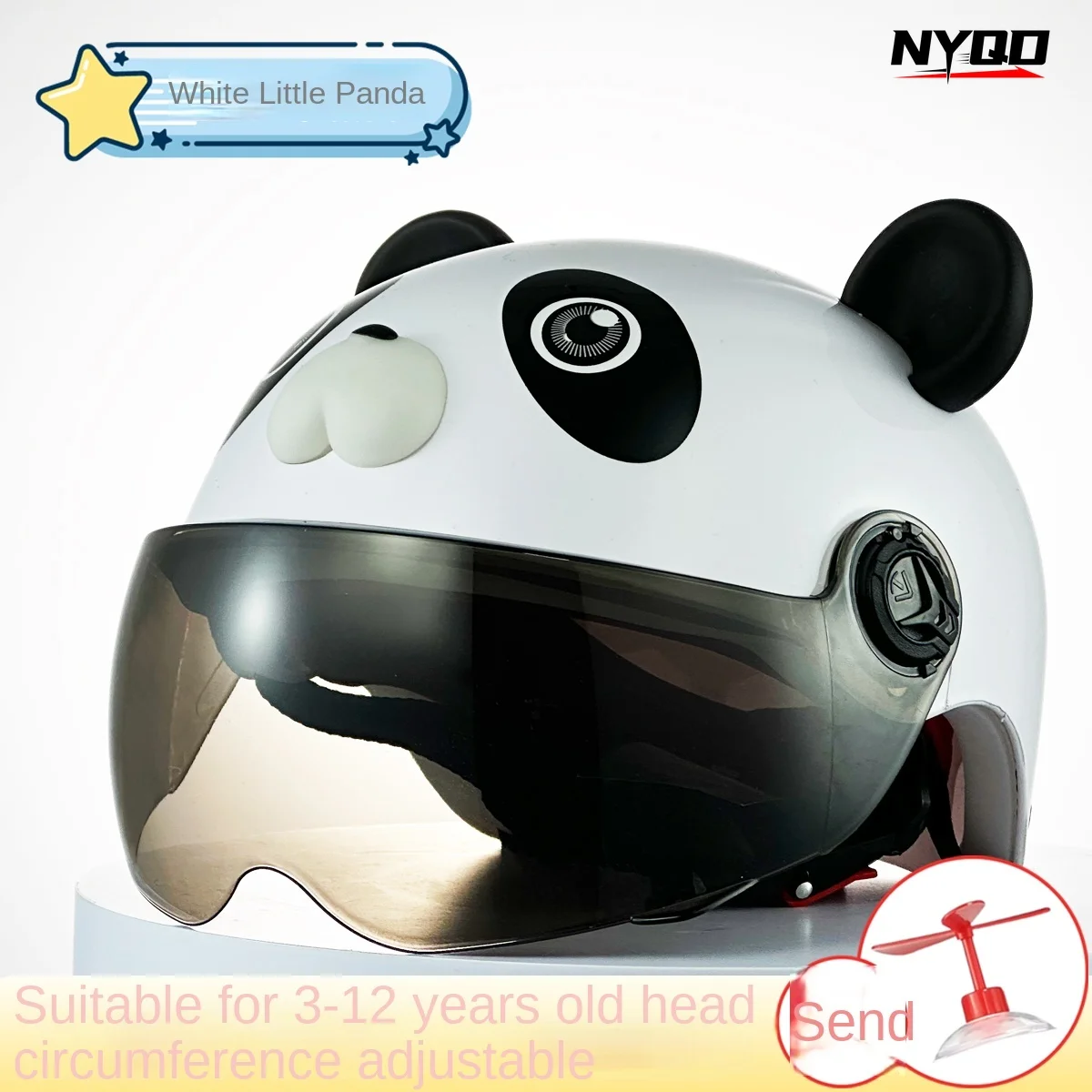 Electric bike helmet child helmet girl cute ears battery car safety hat student summer half helmet 3-13 years old universal