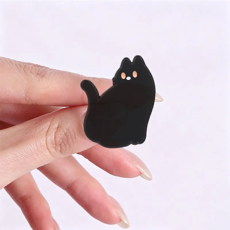 Niedliche Kawaii Cartoon-Katzen-Emaille-Abzeichen, lustige Posen, Anstecknadel, Kpop-Tierliebhaber, ästhetische Metallbrosche für Freunde – Detail 8