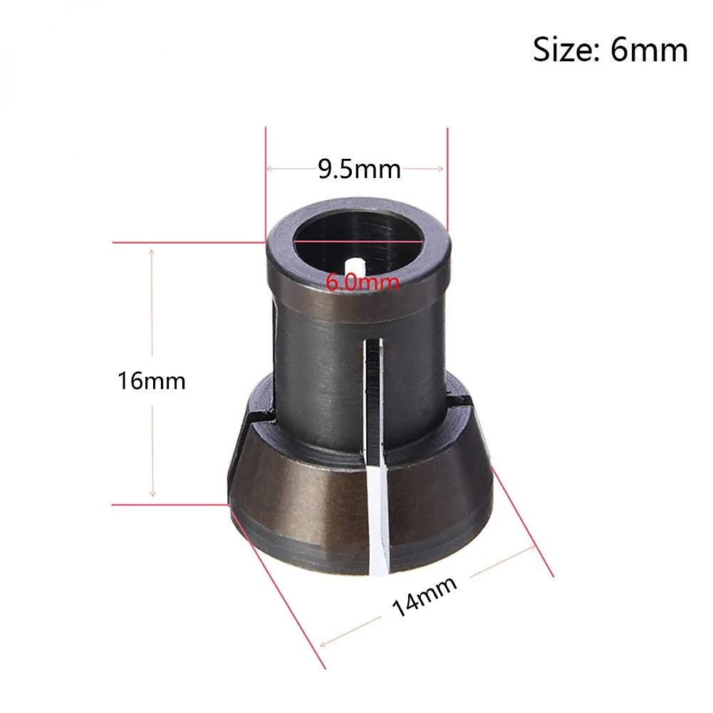 高精度アダプター,切削工具用フラットルーター,8mm,6.35mm,6mm