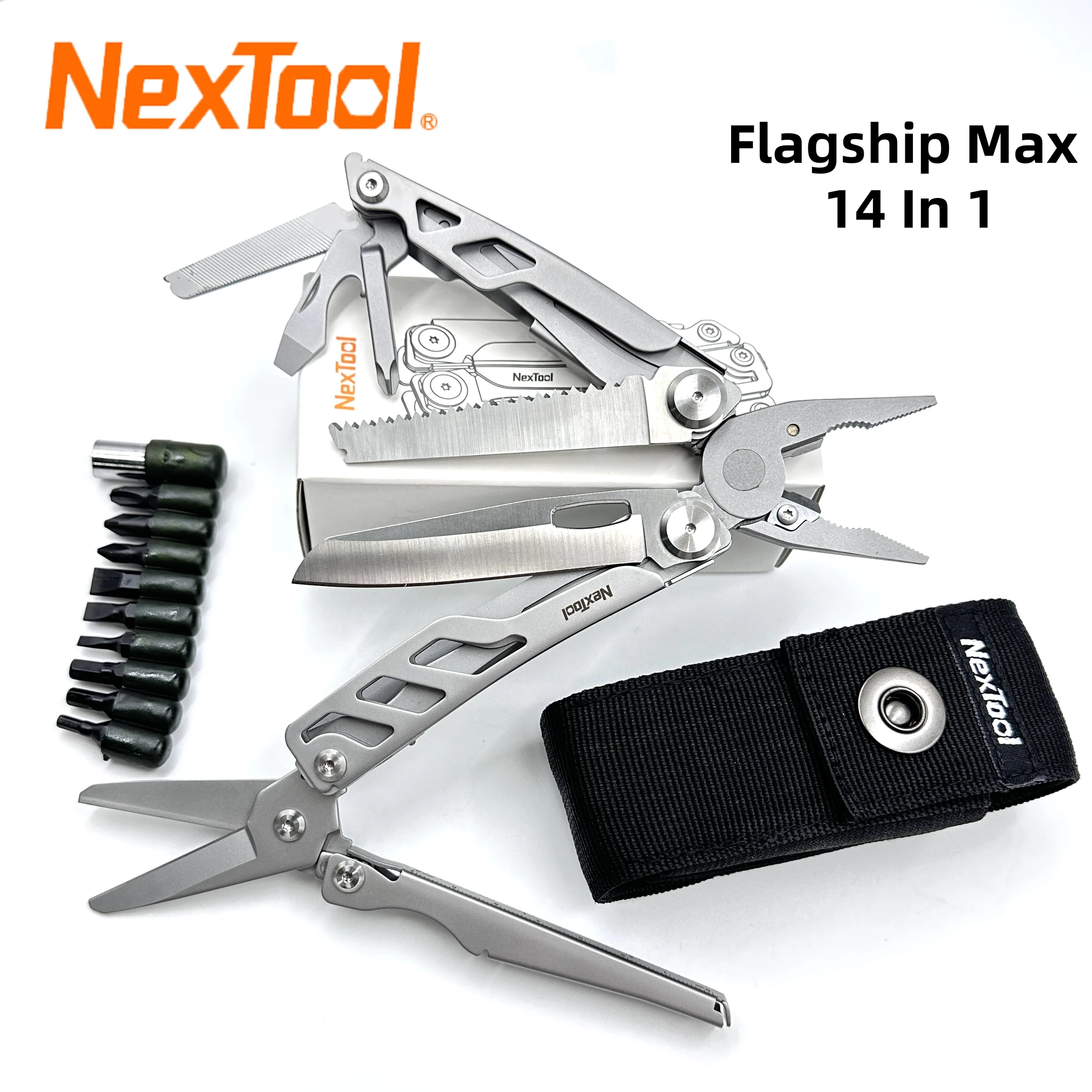 NexTool 14-in-1 Flagship Max EDC Multi-Tool Folding Knife Tactical Pliers Camping Survival Pocket Knives Multitool