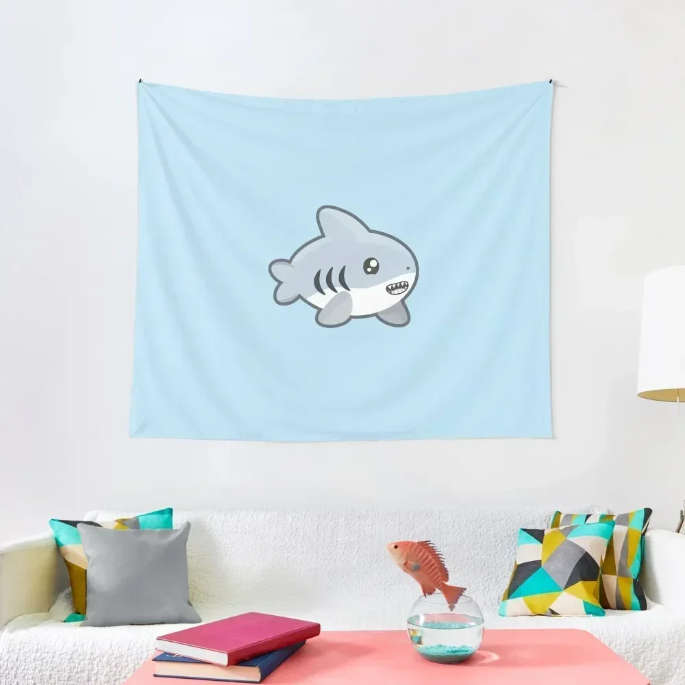 

Kawaii Shark Tapestry Funny Art Mural Tapestry