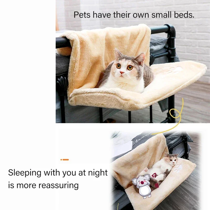 Hanging Cat Bed Soft Cosy Cat Hammock Removable Pet Beds Radiator Bench Kitten Nest With Strong Durable Metal Frame Accessories